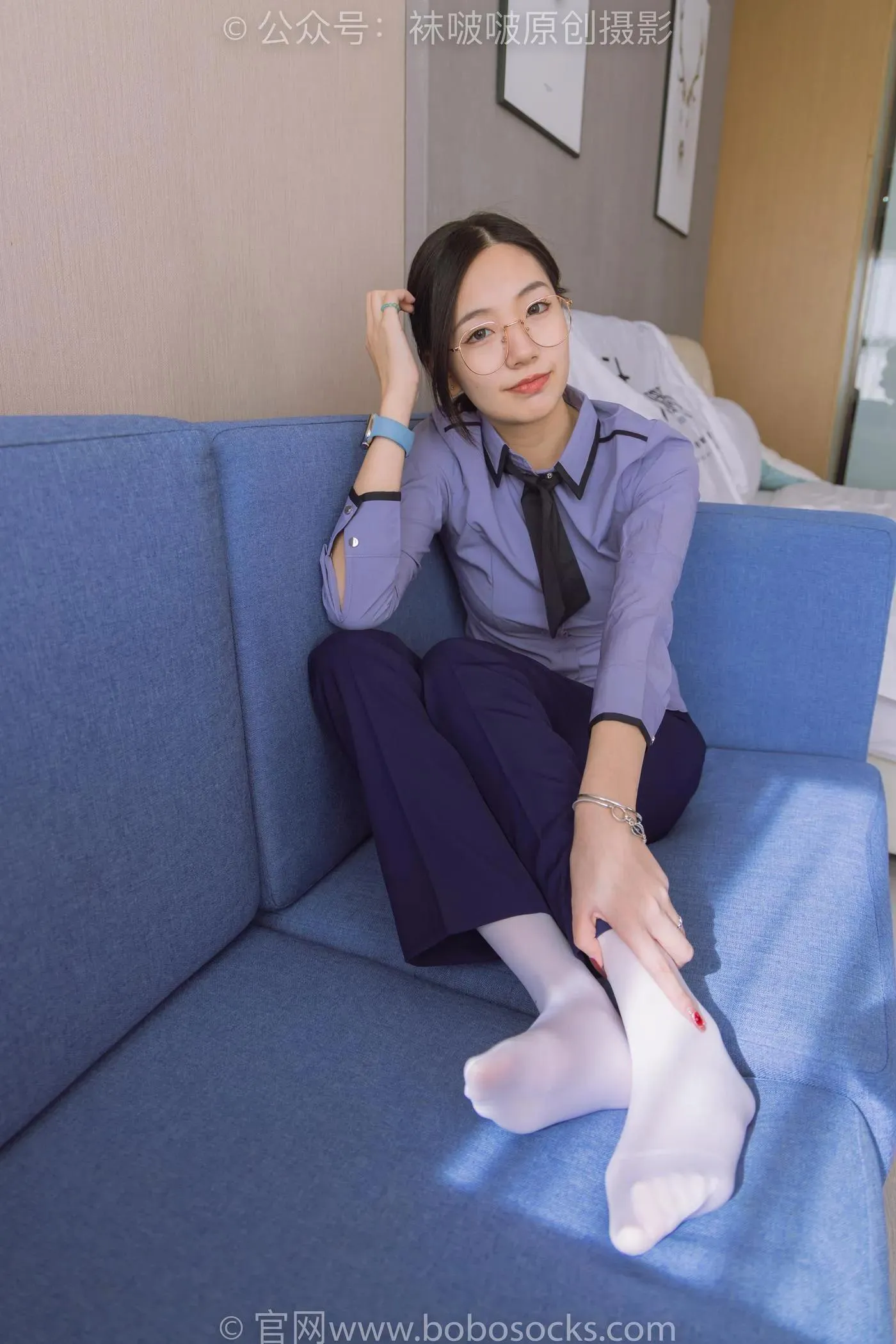 [BoBoSocks袜啵啵]NO.178 小甜豆-高跟鞋、厚白丝、ol风裤里丝 [140P]插图4